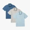 The Atlantic Polo (3-Pack) 1 The Atlantic Polo (3-Pack) -Fair Harbor AtlanticPolo 3Pack DarkDenim White LightBlue