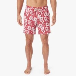 The Bayberry Trunk | Nautical Red Stamped Hibiscus -Fair Harbor BAY7 630 Nautical Red Stamped Hibiscus ONFIG 020 ae2b7c7d d00e 4070 b82a 84a938644199