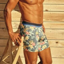 The BreezeKnit Boxer Brief | Yellow Tropics -Fair Harbor BREEZEKNITBOXERBRIE YELLOWTROPICS LIFESTYLE 001 jpg 61d9911f 96b3 4f6d ab81 1137663c709a