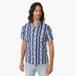 The Casablanca Shirt (2-Pack) -Fair Harbor CAS2 494 Navy Tropical Bandana ONFIG 001 242553a1 76e7 4652 962e 688a207d2922