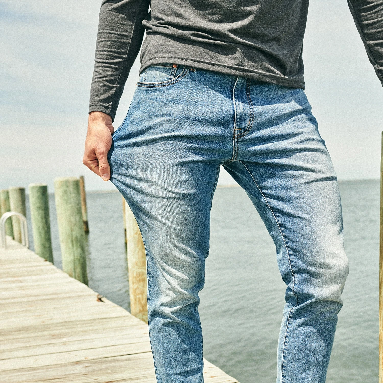The Ultra-Stretch Driftwood Denim | Beach Wash 5 The Ultra-Stretch Driftwood Denim | Beach Wash - Image 3