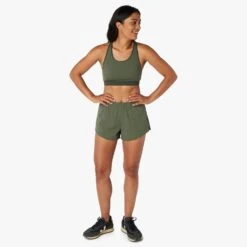 The Corliss Sports Bra | Thyme Colorblock -Fair Harbor F22 CORLISSBRA GREEN ON FIG 0049 4ef7e95f 5c4c 496c 9a75 732948a4200c