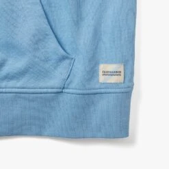 The Vintage-Wash Saltaire Hoodie | Surf Blue -Fair Harbor F22 SALTAIREHOODIE SURFBLUE DETAIL e089b9f9 ad52 430f bc18 5a58c9392c36