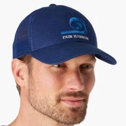 The Maritime Trucker Hat | Navy Wave -Fair Harbor FHTH 403 Navy Wave ONFIG 001