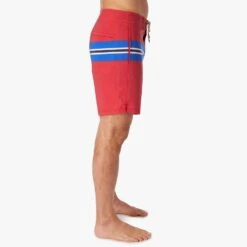 The Nautilus Boardshort | Nautical Red Sailing Stripe -Fair Harbor NAU8 621 Nautical Red Sailing Stripe ONFIG 002