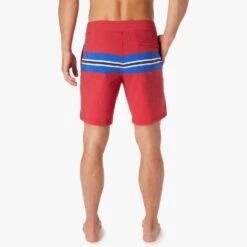 The Nautilus Boardshort | Nautical Red Sailing Stripe -Fair Harbor NAU8 621 Nautical Red Sailing Stripe ONFIG 003
