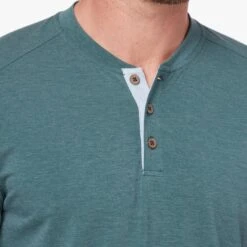 The SeaBreeze Henley | Seapine Green 13 The SeaBreeze Henley | Seapine Green -Fair Harbor OF Henley SeapineGreen Front 005 CLOSE UP NECK 0a1069cd f13e 4cfd a3d3 6e2e5b639785