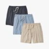 The One Short (3-Pack) -Fair Harbor OneShort 3Pack Navy Blue Khaki