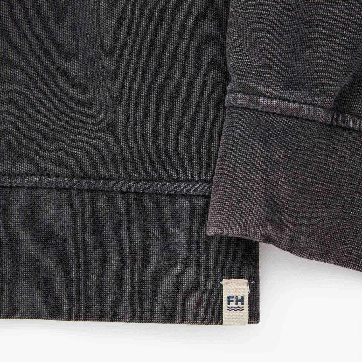 The Vintage-Wash Saltaire Crewneck | Black 9 The Vintage-Wash Saltaire Crewneck | Black - Image 7