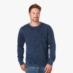 The Vintage-Wash Saltaire Crewneck | Navy -Fair Harbor SALTAIR CREWNECK DARKBLUE 021 ec18b829 7a4e 4351 8dde 1deaca738a9a