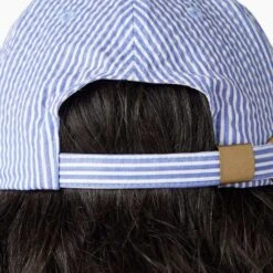 The Shoreline Classic Hat | Light Blue Seersucker -Fair Harbor SCH1 449 Light Blue Seersucker ONFIG 002 a6504bc7 0a91 4818 a4bd 678d11f280f3