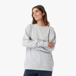 The Vintage-Wash Saltaire Crewneck | Heather Grey -Fair Harbor SCN2 023 HEATHER GREY ONFIG WOMEN 001 02e6e964 7726 4e2b 8205 110e0d1f6508