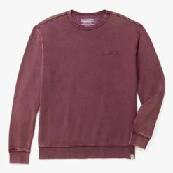 Fair Harbor 11 The Vintage-Wash Saltaire Crewneck | Burgundy