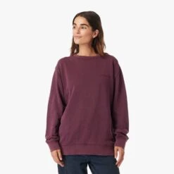 The Vintage-Wash Saltaire Crewneck | Burgundy -Fair Harbor SCN2 602 BURGUNDY ONFIG WOMEN 001 efe86ccf 712f 4667 9bdb 96e4d0ea77ed