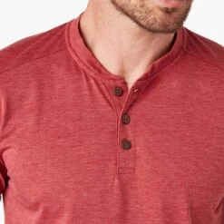 The SeaBreeze Henley | Washed Red -Fair Harbor SEABREEZE HENLEY RED 643 e2d3634c c300 4dc4 a6f8 ab1a5ce0736f