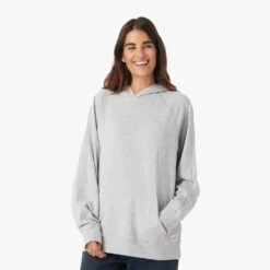 The Vintage-Wash Saltaire Hoodie | Heather Grey -Fair Harbor SHO1 023 HEATHER GREY ONFIG WOMEN 001 2a7201a7 3361 4394 b580 babc70f51a4f