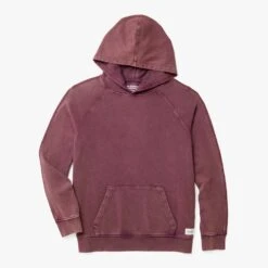 Fair Harbor 17 The Vintage-Wash Saltaire Hoodie | Burgundy