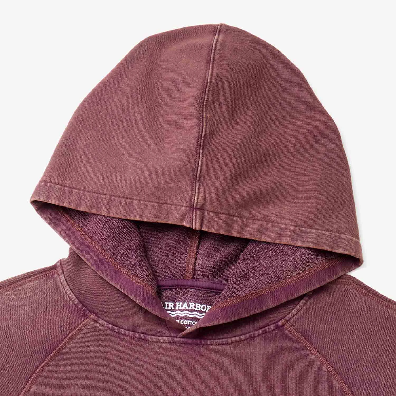 The Vintage-Wash Saltaire Hoodie | Burgundy 11 The Vintage-Wash Saltaire Hoodie | Burgundy - Image 9