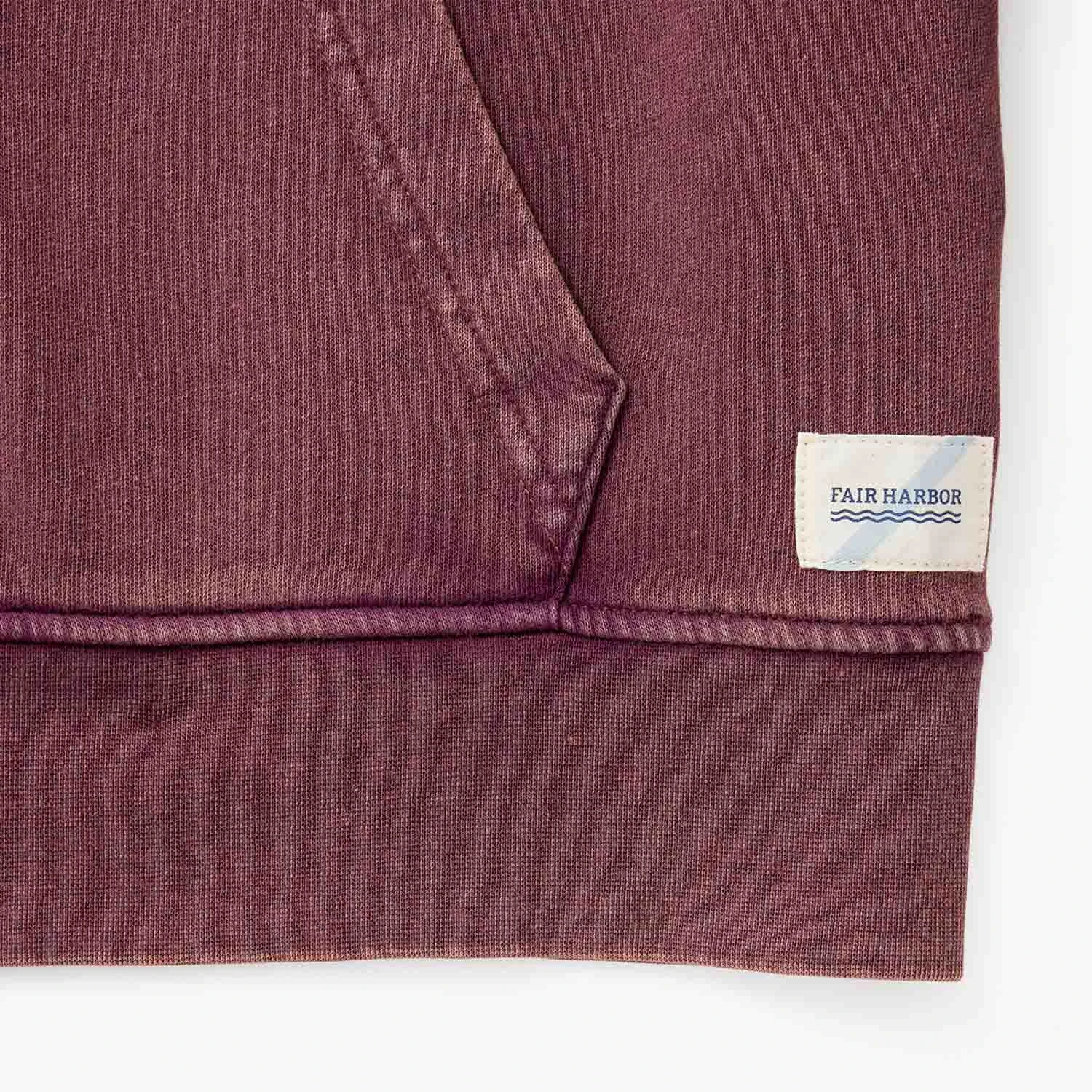 The Vintage-Wash Saltaire Hoodie | Burgundy 12 The Vintage-Wash Saltaire Hoodie | Burgundy - Image 10