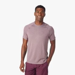 The BreezeKnit™ Tee | Beach Plum -Fair Harbor SP23 ON FIG BREEZEKNIT HEATHER PLUM 028 622e8ac9 7c99 4846 bd25 1ca708617c8b