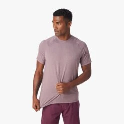 The BreezeKnit™ Tee | Beach Plum -Fair Harbor SP23 ON FIG BREEZEKNIT HEATHER PLUM 040 e2b3b95c 0461 4c56 ae0d 876cc37b1e0a