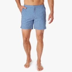 The Sextant Trunk | Sky Blue Retro Flower -Fair Harbor SXT6 495 Sky Blue Retro Flower ONFIG 001 a9f8291c f5fc 4256 a88f 01abade506a4