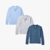 The SeaBreeze Henley (3-Pack) -Fair Harbor SeaBreezeHenley 3Pack BlueGlow White NavyBlazer