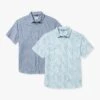 The Windward Shirt (2-Pack) -Fair Harbor Windward 2Pack BlueGeo LightBlueHibiscus